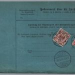 Dt. Reich Auslands Paketkarte MiNr 50 MiF 1891 - Kehl nach Brüssel Belgien
