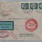 Dt. Reich Luftpost Brief MiNr 525 MeF Mannheim n. Rio de Janeiro Brasilien 1936