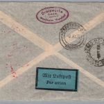 Dt. Reich Luftpost Brief MiNr 525 MeF Mannheim n. Rio de Janeiro Brasilien 1936