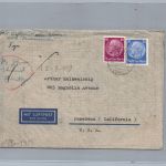 Dt. Reich Auslands Luftpost Brief MiNr 524 MiF Calbe nach Pasadena USA 1940
