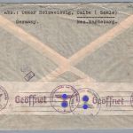 Dt. Reich Auslands Luftpost Brief MiNr 524 MiF Calbe nach Pasadena USA 1940