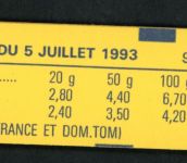 Frankreich Markenheftchen 1993