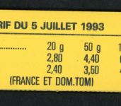 Frankreich Markenheftchen 1993