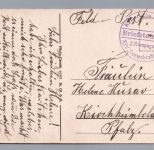 Feldpost Marine AK Nassau Klasse - XIV Seewehrabteilung nach Kirchheimbolanden