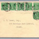 Brief Guernsey Mehrfachfrankatur 1941 nach Jersey