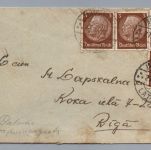 Dt. Reich Brief Ostland Jaunpagasts Latvija nach Riga 1942