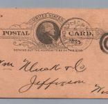 USA Postkarte fancy goods - Fond Du Lac nach Jefferson 1890