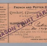 USA Postkarte fancy goods - Fond Du Lac nach Jefferson 1890