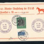 Bund Michel Nummer 113 Gedenkkarte 40. Wander Ausstellung der DLG 1950