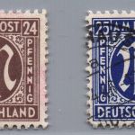 Alliierte Besetzung Bizone Michel-Nr. 27 + 28 gestempelt