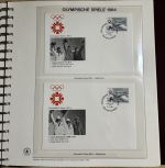 Olympische Spiele 1984 Sammlung im Ringbinder 53 Seiten