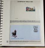 Olympische Spiele 1984 Sammlung im Ringbinder 53 Seiten