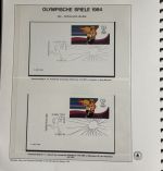 Olympische Spiele 1984 Sammlung im Ringbinder 53 Seiten