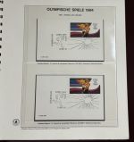 Olympische Spiele 1984 Sammlung im Ringbinder 53 Seiten
