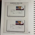 Olympische Spiele 1984 Sammlung im Ringbinder 53 Seiten