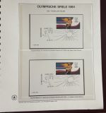 Olympische Spiele 1984 Sammlung im Ringbinder 53 Seiten