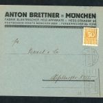 Dt. Reich Infla Einzelfrankatur München