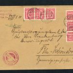 DR Brief Infla Dienst Mehrfachfrankatur Mi.Nr. 17 , Landsberg