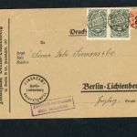 DR Brief Infla Dienst Mischfrankatur Michel Nr. 90 + 256 Berlin 06.09.1923
