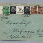 Brief Dt. Reich MH Zusammendruck - Nagold nach Metzingen 1942