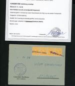 All. Besetzung AM-Post MeFr Michel Nr. 4z Notstempel Brettheim - Befund