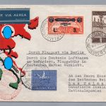 Zeppelin Zwei Länder MiFr Brief DR + Italien - Konsulat Las Palmas 1939
