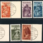 Saargebiet Michel Nummer 171 - 177 gestempelt + geprüft