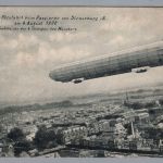 Ansichtskarte Zeppelin Fernfahrt Strassburg 1908 nach Ludwigshafen