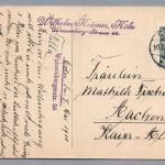 Ansichtskarte Luftschiffmanöver Zeppelin über Köln 1910 nach Aachen