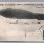 Ansichtskarte Luftschiff Ville de Paris - Überführung nach Verdun 1908