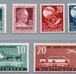 Franz. Zone Württemberg Michel Nr. 47 - 52 postfrisch