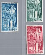 Franz. Zone Baden Michel Nr. 50 - 52 postfrisch