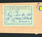 Dt. Reich Feldpost Paketpapier (vermutlich mehrfach verwendet) EF. Mi.Nr. 791