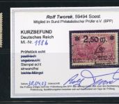 Deutsches Reich Michel Nummer 118b gestempelt - Befund