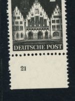 Alliierte Besetzung Bizone Michel Nummer 72 PL Plattennummer postfrisch