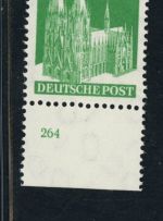 Alliierte Besetzung Bizone Michel Nummer 80 PL Plattennummer postfrisch