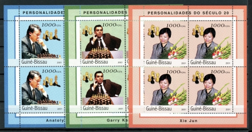 Guinea Bissau 1959, 1961, 1964 postfrisch als Kleinbogen Schach #GI633
