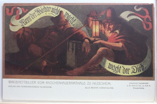 AK Hildesheim Windbrettbilder von Knochenhaueramthaus ungebraucht #PF035