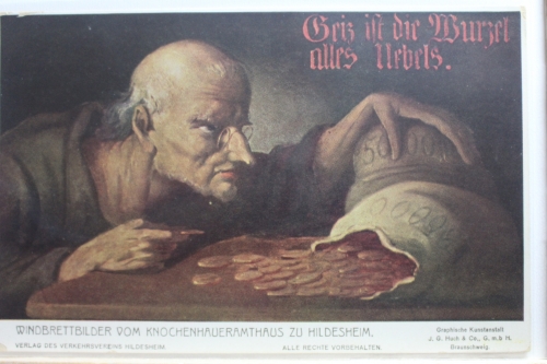 AK Hildesheim Windbrettbilder von Knochenhaueramthaus ungebraucht #PF034