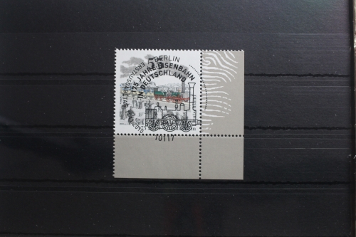 BRD 2833 gestempelt Eisenbahn Eckrand Vollstempel Bundesrepublik #SJ087