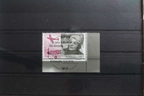 BRD 2814 gestempelt Flugzeug Eckrand Vollstempel Bundesrepublik #SJ074