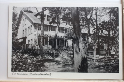 AK Hamburg - Hausbruch, Die Heideburg 1957 gebraucht #PF084