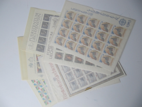 Liechtenstein Jahrg. 1983 mit 20x 816-836 postfrisch Bogens. KW. 630,- #SJ412