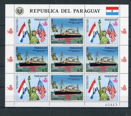 Paraguay Kleinbogen 4009 postfrisch Schiffe #IF605