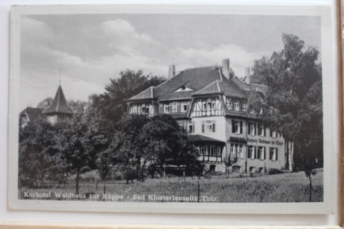 AK Bad Klosterlausnitz Kurhotel Waldhaus zur Köppe 1954 gebraucht #PF120