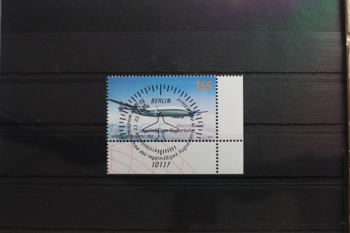 BRD 2450 gestempelt Flugzeug Vollstempel Eckrand Bundesrepublik #SJ884