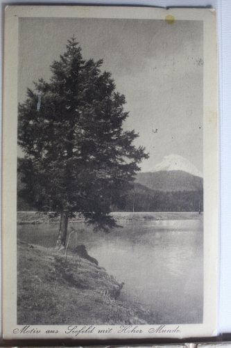 AK Seefeld Motiv mit Hohe Munde 1927 gebraucht #PF204