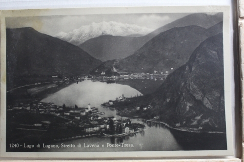 AK Lago di Lugano Stretto di Lavena e Ponte-Tresa ungebraucht #PF353