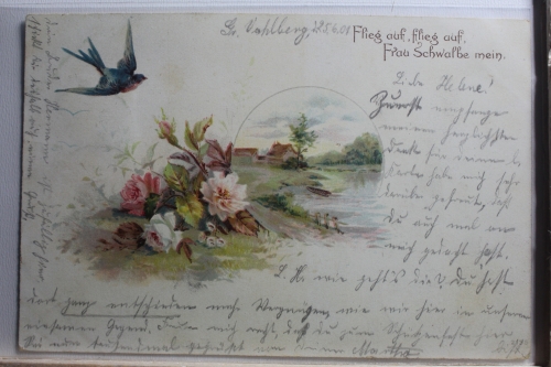 AK Deutschland Künstlerkarte 1901 gebraucht #PF444