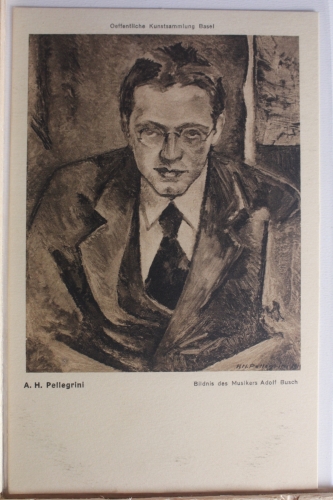 AK Deutschland Bildnis d. Musikers A. Busch - A.H. Pellegrini ungebraucht #PE661